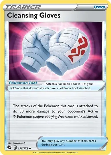 Cleansing Gloves Pokemon card from Brilliant Stars