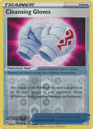 Cleansing Gloves Reverse Holo Pokemon card from Brilliant Stars