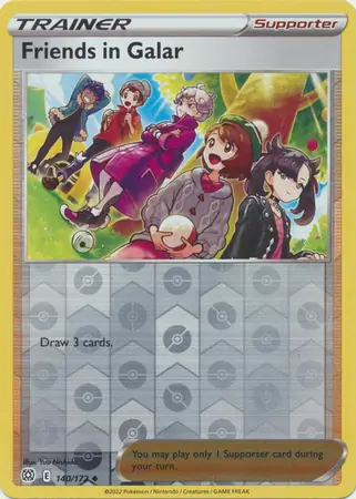 Friends in Galar Reverse Holo Pokemon card from Brilliant Stars