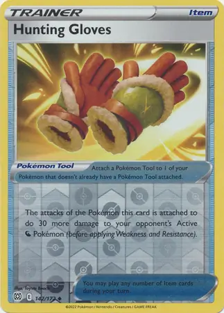 Hunting Gloves Reverse Holo Pokemon card from Brilliant Stars