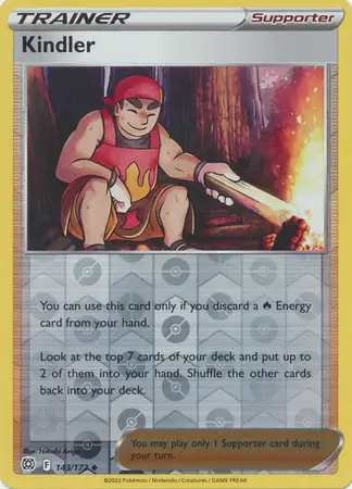 Kindler Reverse Holo Pokemon card from Brilliant Stars