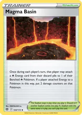 Magma Basin Pokemon card from Brilliant Stars