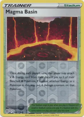 Magma Basin Reverse Holo Pokemon card from Brilliant Stars