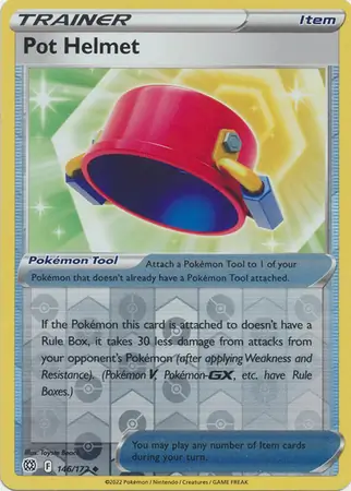 Pot Helmet Reverse Holo Pokemon card from Brilliant Stars