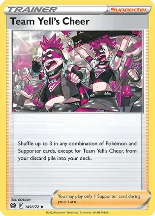 Team Yell's Cheer Pokemon card from Brilliant Stars