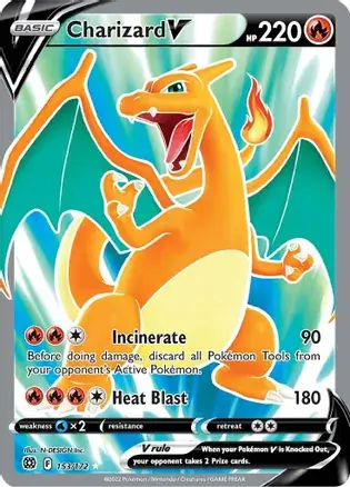 Charizard V Pokemon card from Brilliant Stars
