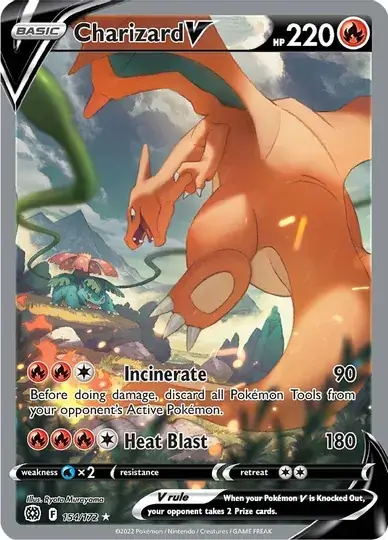 Charizard V Pokemon card from Brilliant Stars