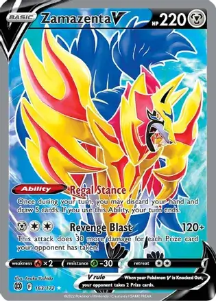 Zamazenta V Pokemon card from Brilliant Stars