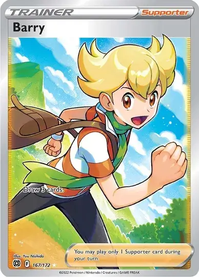 Barry Pokemon card from Brilliant Stars
