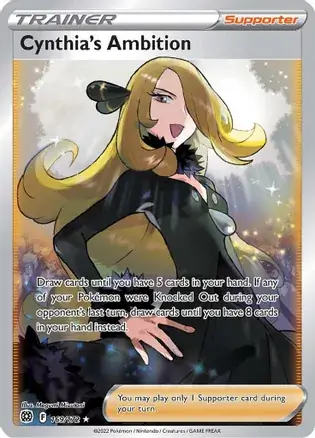 Cynthia's Ambition Pokemon card from Brilliant Stars