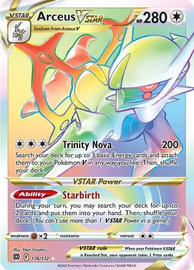 Arceus VSTAR Pokemon card from Brilliant Stars