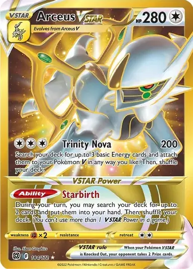 Arceus VSTAR Pokemon card from Brilliant Stars