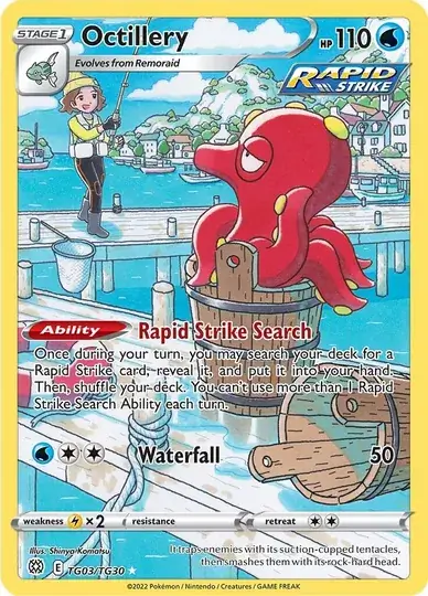 Octillery Pokemon card from Brilliant Stars