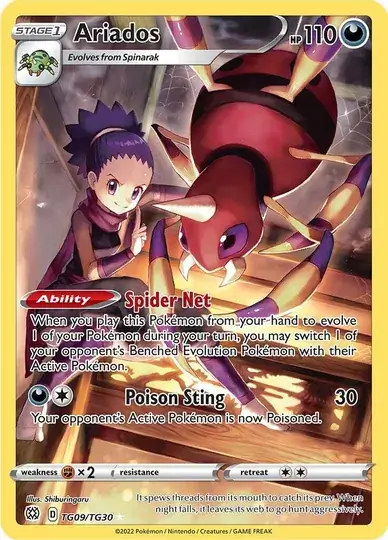 Ariados Pokemon card from Brilliant Stars