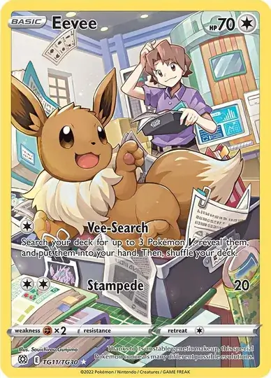 Eevee Pokemon card from Brilliant Stars