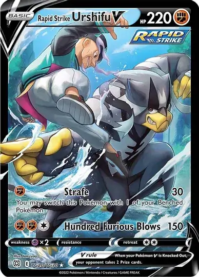 Rapid Strike Urshifu V Pokemon card from Brilliant Stars