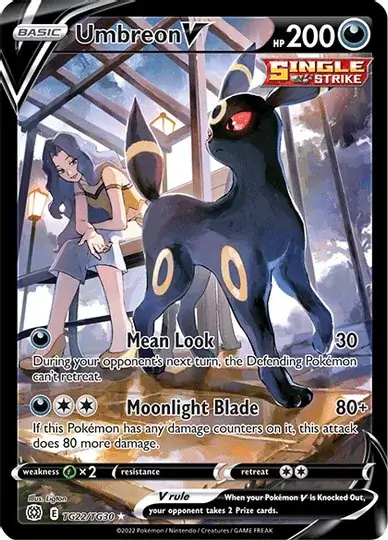 Umbreon V Pokemon card from Brilliant Stars