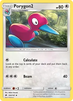 Porygon2 Pokemon card from Burning Shadows