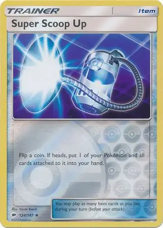 Super Scoop Up Reverse Holo Pokemon card from Burning Shadows