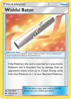 Wishful Baton Pokemon card from Burning Shadows
