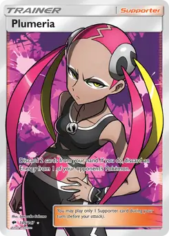 Full Art Plumeria Pokemon card from Burning Shadows