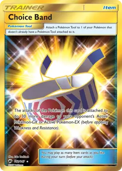 Choice Band Secret Pokemon card from Burning Shadows