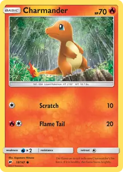 Charmander Pokemon card from Burning Shadows