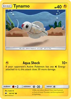 Tynamo Pokemon card from Burning Shadows