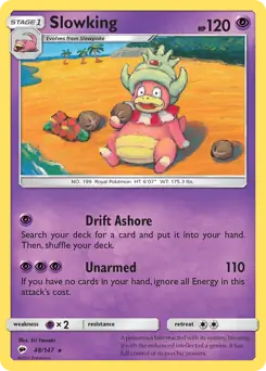 Slowking Pokemon card from Burning Shadows