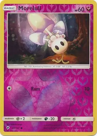 Morelull Reverse Holo Pokemon card from Burning Shadows