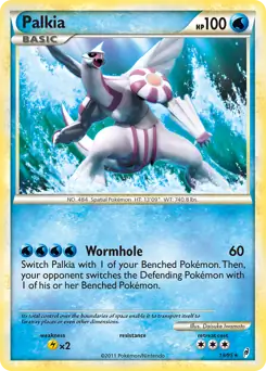 Palkia Holo Pokemon card from Call of Legends