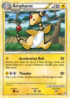 Ampharos Pokemon card from Call of Legends