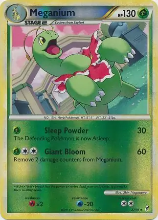 Meganium Reverse Holo Pokemon card from Call of Legends