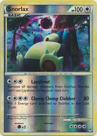 Snorlax Reverse Holo Pokemon card from Call of Legends