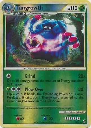 Tangrowth Reverse Holo Pokemon card from Call of Legends