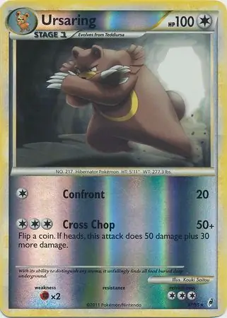 Ursaring Reverse Holo Pokemon card from Call of Legends