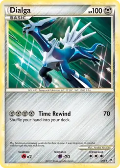Dialga Holo Pokemon card from Call of Legends