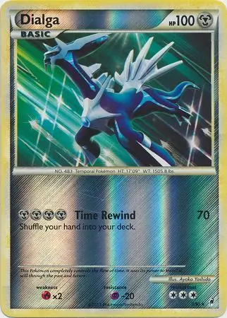Dialga Reverse Holo Pokemon card from Call of Legends