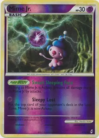 Mime Jr. Reverse Holo Pokemon card from Call of Legends