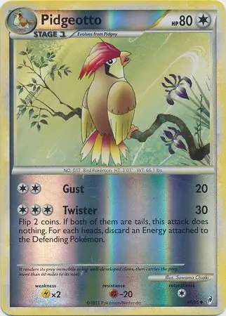 Pidgeotto Reverse Holo Pokemon card from Call of Legends