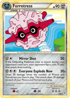 Forretress Holo Pokemon card from Call of Legends