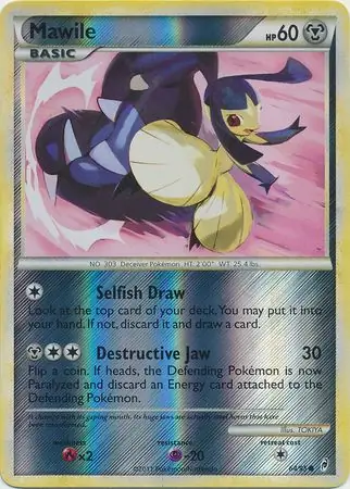 Mawile Reverse Holo Pokemon card from Call of Legends