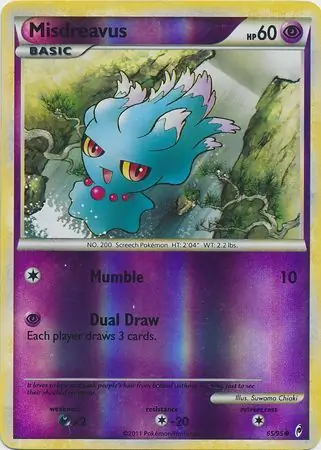 Misdreavus Reverse Holo Pokemon card from Call of Legends