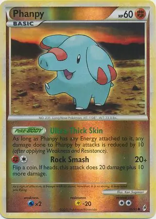 Phanpy Reverse Holo Pokemon card from Call of Legends