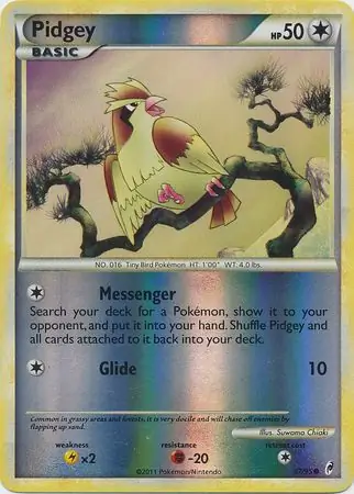 Pidgey Reverse Holo Pokemon card from Call of Legends