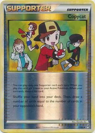 Copycat Reverse Holo Pokemon card from Call of Legends