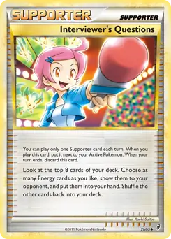 Interviewer's Questions Pokemon card from Call of Legends