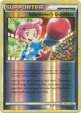 Interviewer's Questions Reverse Holo Pokemon card from Call of Legends