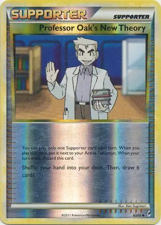 Professor Oak's New Theory Reverse Holo Pokemon card from Call of Legends