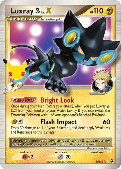 Luxray GL LV.X Pokemon card from Celebrations: Classic Collection